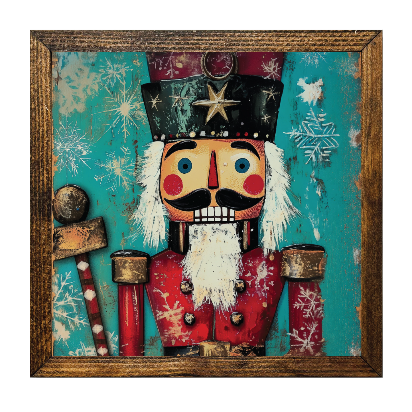 TIMBERLAND FRAME CHRISTMAS NUTCRACKER RED TEAL BOLD