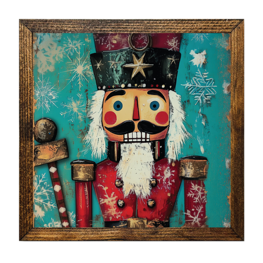 TIMBERLAND FRAME CHRISTMAS NUTCRACKER RED TEAL BOLD