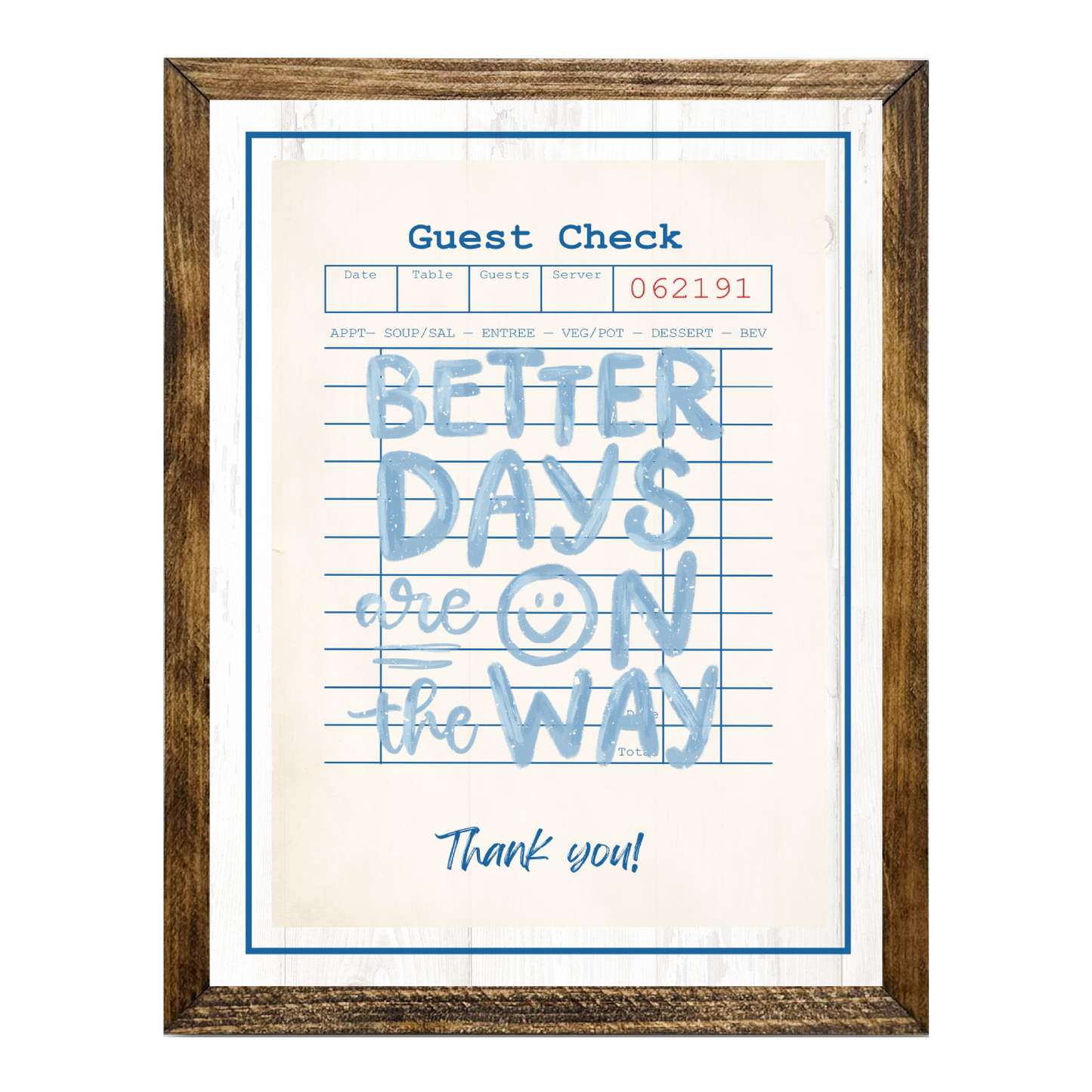 TIMBERLAND "GUEST CHECK SERIES"-BETTER DAYS ON THE WAY
