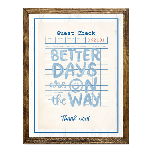 TIMBERLAND "GUEST CHECK SERIES"-BETTER DAYS ON THE WAY