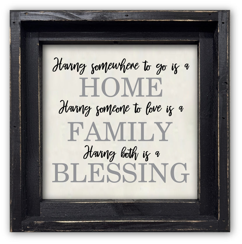 FRAMED CANVAS HOME FAMILY BLESSING