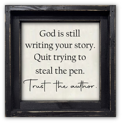 FRAMED CANVAS TRUST THE AUTHOR