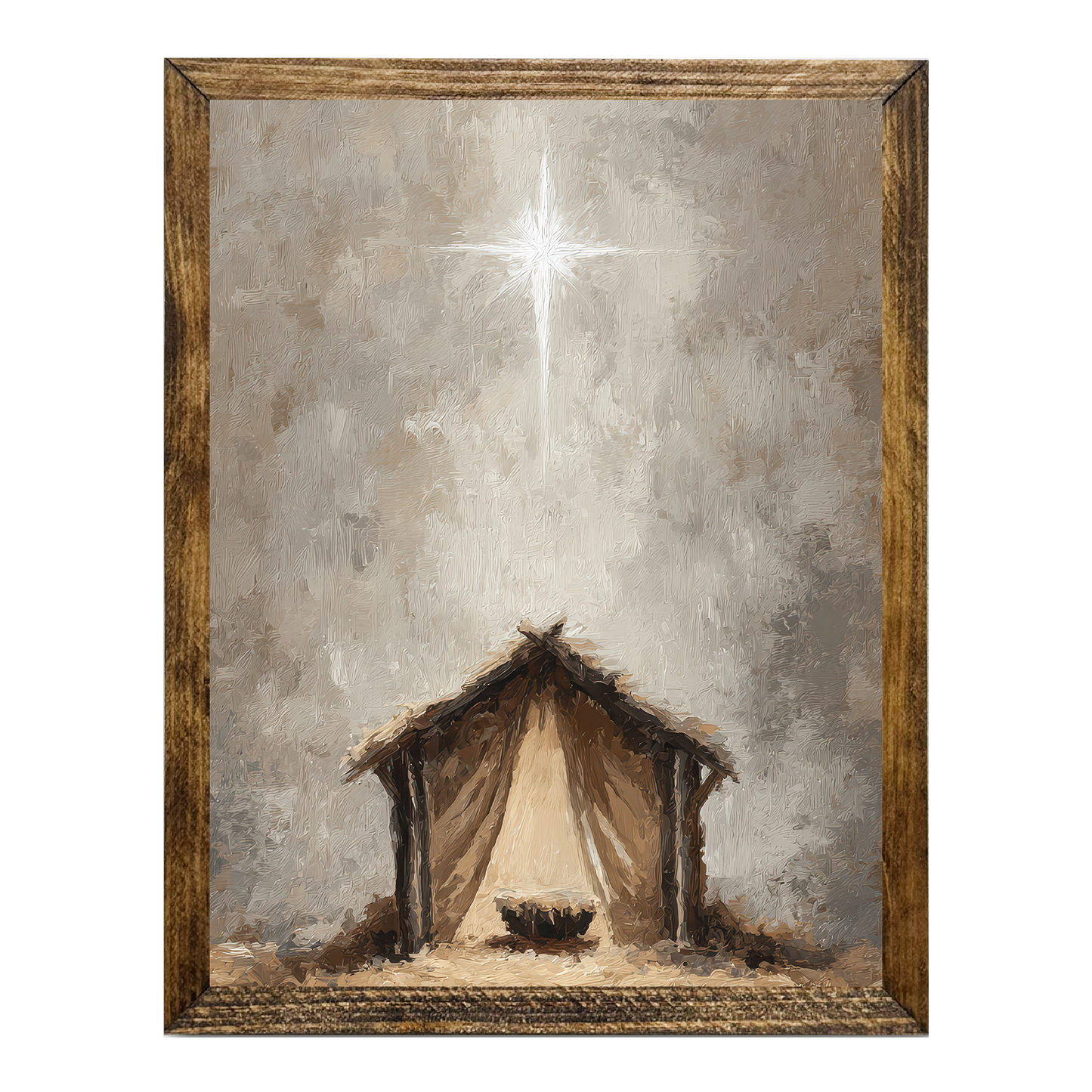 TIMBERLAND FRAME "WALK WITH HIM SERIES" MANGER ART