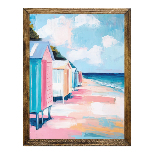 ARTISTIC SERIES TIMBERLAND-MODERN PASTEL BEACH COTTAGES