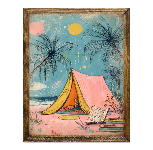 TIMBERLAND FRAME RETRO CAMPING AT THE BEACH