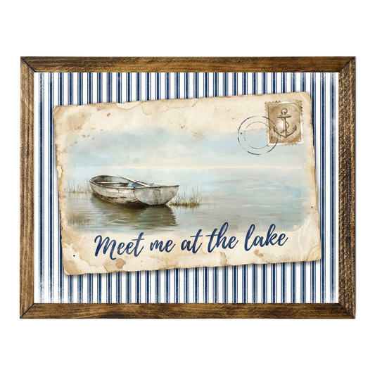 TIMBERLAND FRAME MEET ME AT THE LAKE BOAT IMAGE