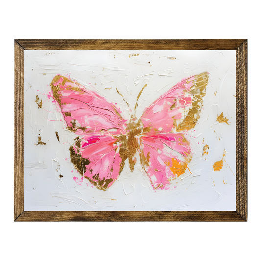 ARTISTIC SERIES TIMBERLAND-PREPPY PINK ABSTRACT BUTTERFLY