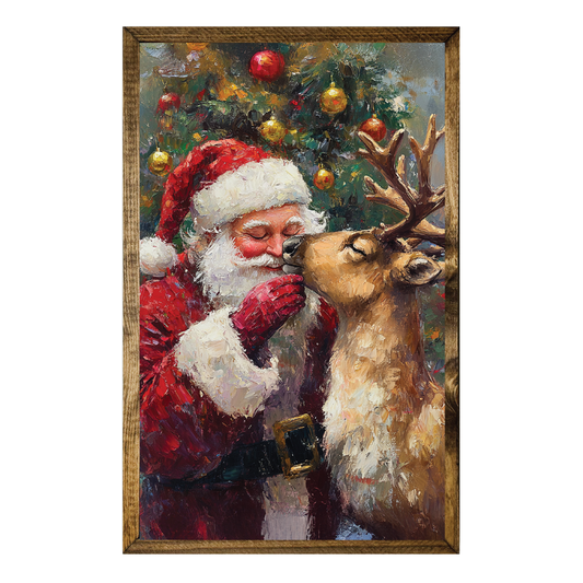 ARTISTIC SERIES TIMBERLAND-SANTA AND HIS REINDEER KISSES 2