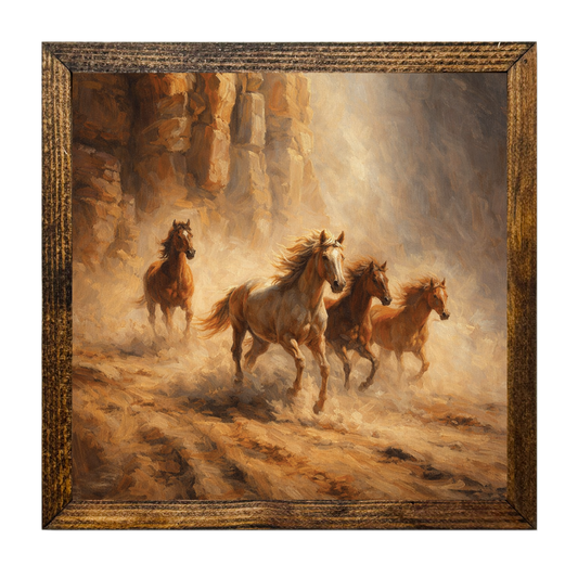TIMBERLAND FRAME HORSE STAMPEDE BY THE CLIFFSIDE