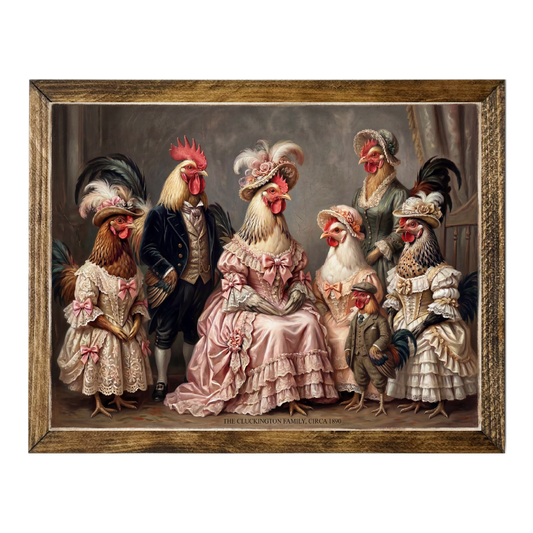 TIMBERLAND FRAME VINTAGE CHICKEN FAMILY PORTRAIT