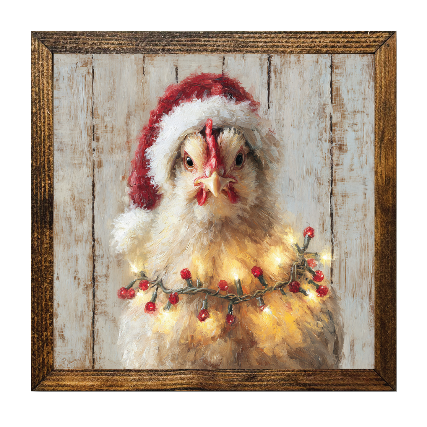 TIMBERLAND FRAME CHRISTMAS CHICK COVERED IN LIGHTS 2