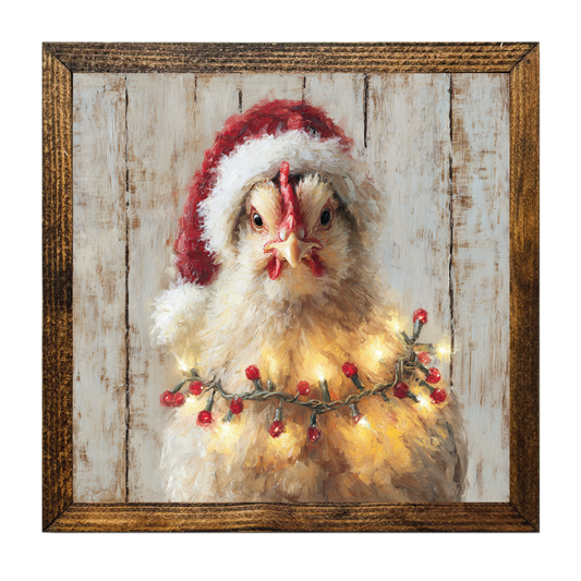 TIMBERLAND FRAME CHRISTMAS CHICK COVERED IN LIGHTS 2