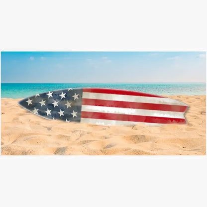 SURF BOARD WALL ACCENT US FLAG