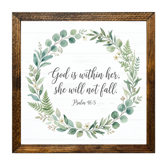 TIMBERLAND FRAME GOD IS WITHIN HER SHE WILL NOT FALL