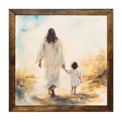 ARTISTIC SERIES TIMBERLAND-JESUS WALKING WITH CHILD IN HAND