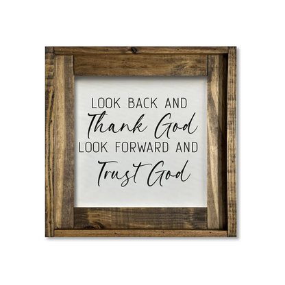 FRAMED CANVAS THANK GOD TRUST GOD