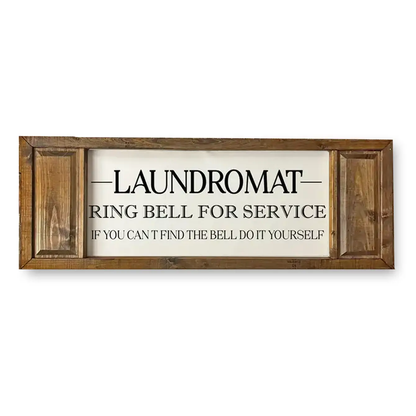 FRAMED CANVAS LAUNDROMAT