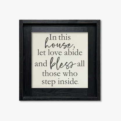 FRAMED CANVAS LET LOVE ABIDE