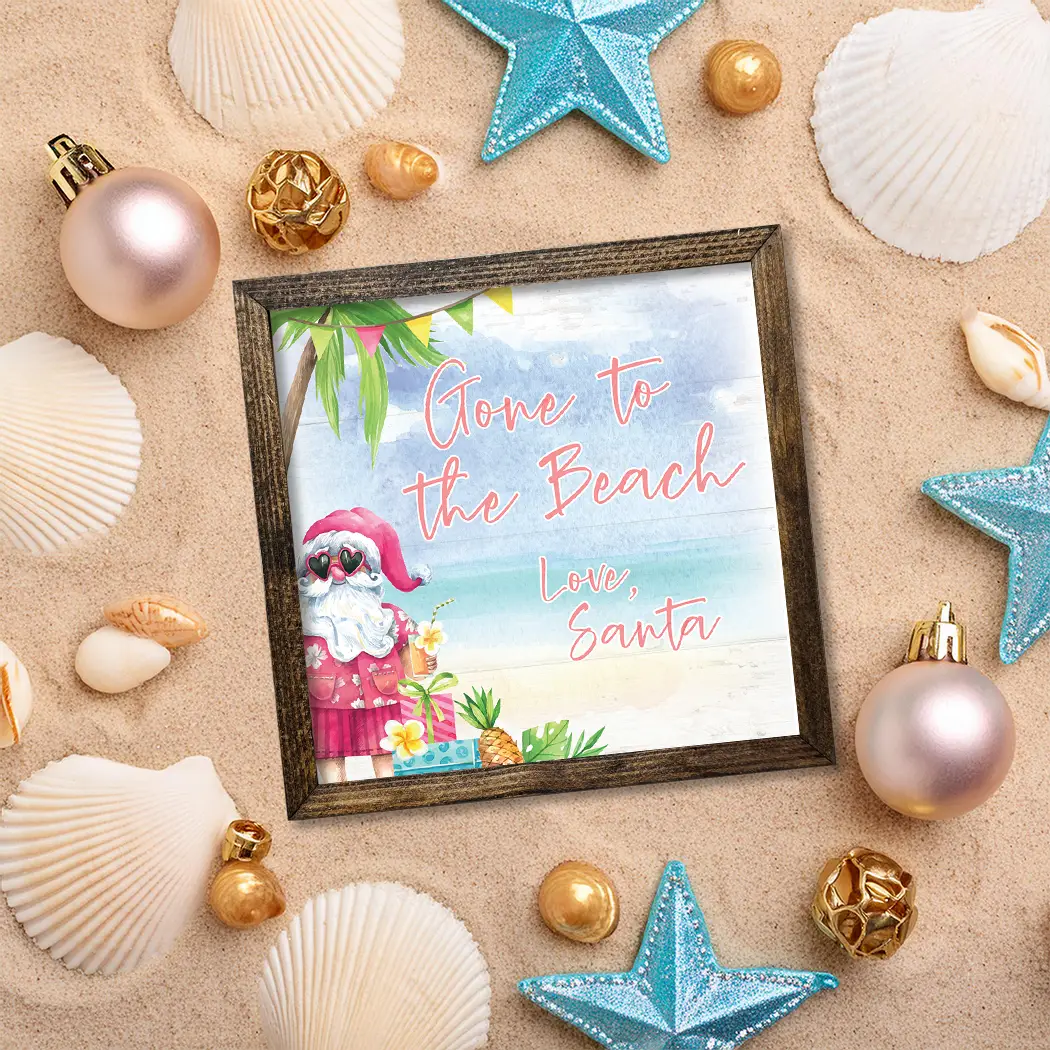 TIMBERLAND FRAME GONE TO THE BEACH LOVE SANTA