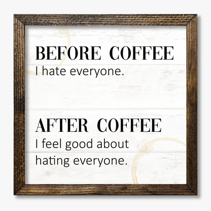 TIMBERLAND FRAME BEFORE COFFEE AFTER COFFEE