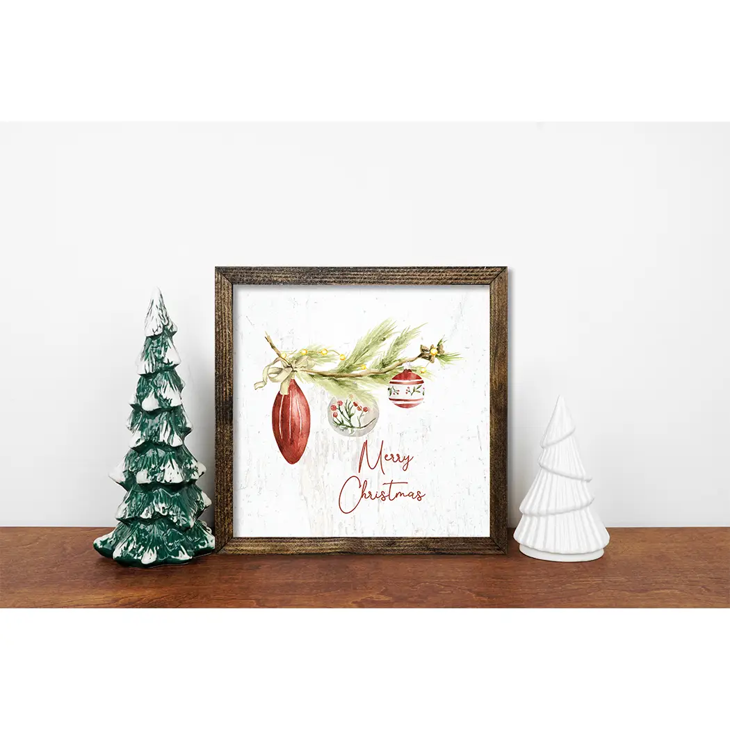 TIMBERLAND FRAME MERRY CHRISTMAS ORNAMENT BRANCH