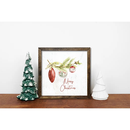 TIMBERLAND FRAME MERRY CHRISTMAS ORNAMENT BRANCH