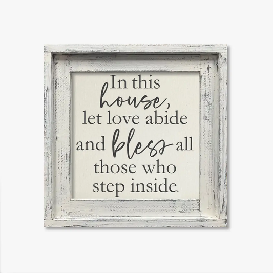 FRAMED CANVAS LET LOVE ABIDE