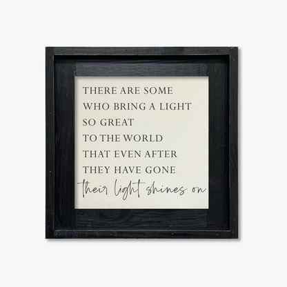 FRAMED CANVAS THIER LIGHT SHINES ON