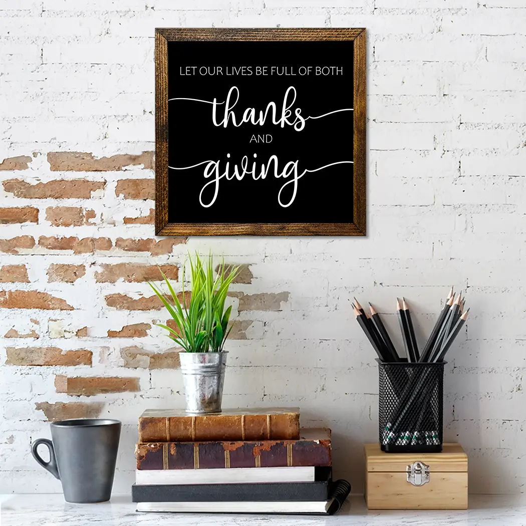 TIMBERLAND FRAME THANKS AND GIVING BLACK