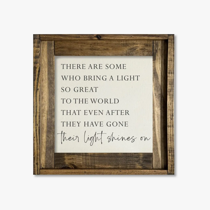 FRAMED CANVAS THIER LIGHT SHINES ON