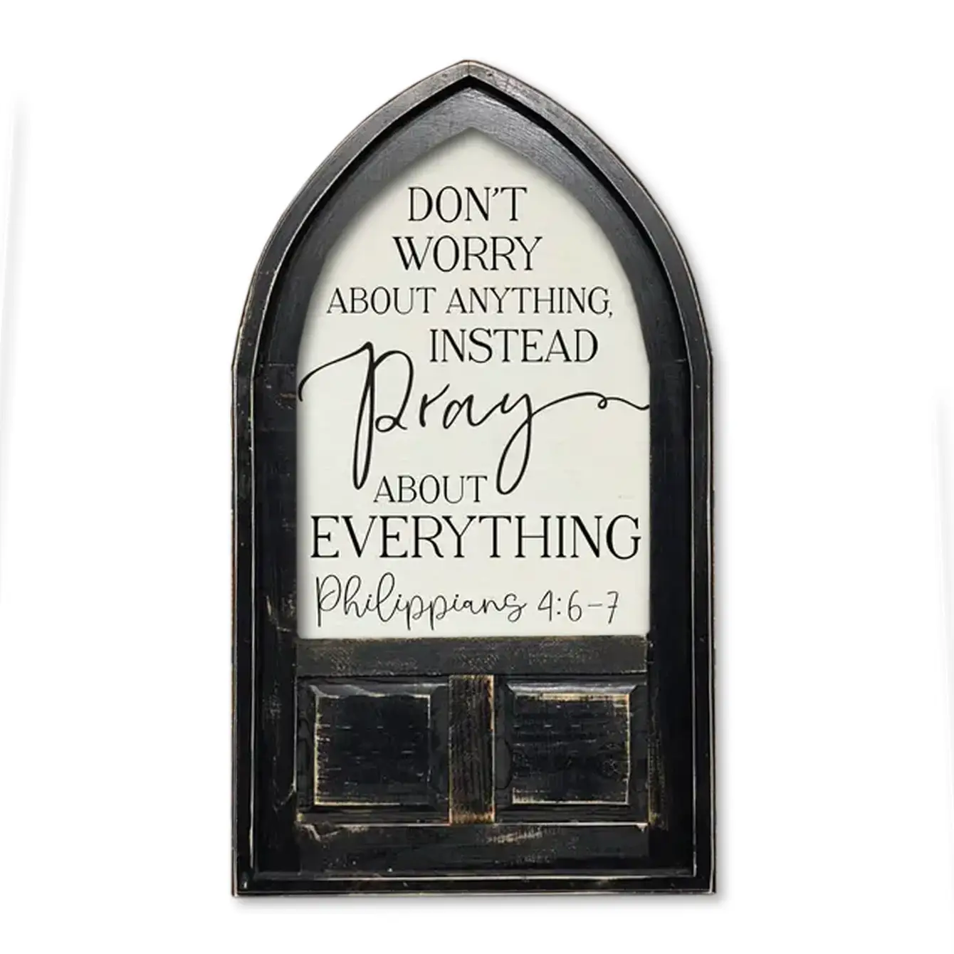 Small Arched Framed Pray About Everything
