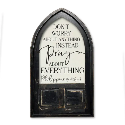 Small Arched Framed Pray About Everything