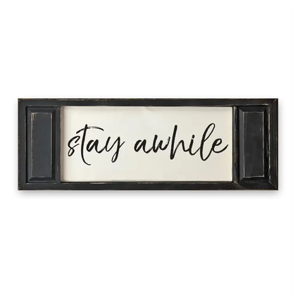 FRAMED CANVAS STAY AWHILE