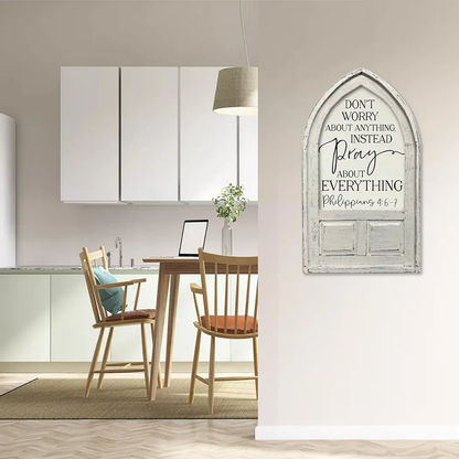 Small Arched Framed Pray About Everything