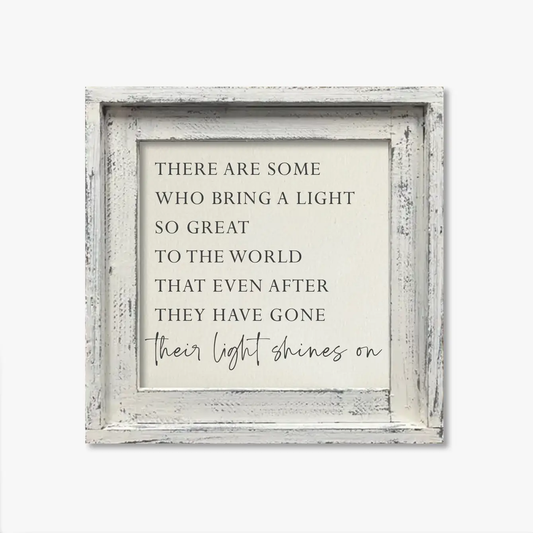 FRAMED CANVAS THIER LIGHT SHINES ON