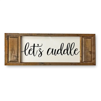FRAMED CANVAS LETS CUDDLE