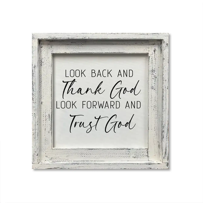 FRAMED CANVAS THANK GOD TRUST GOD