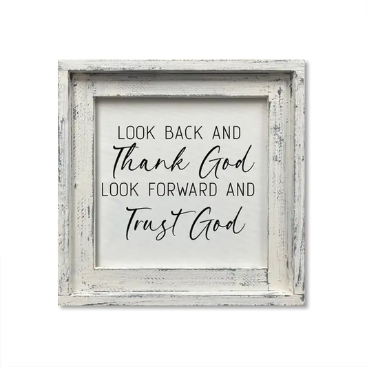 FRAMED CANVAS THANK GOD TRUST GOD