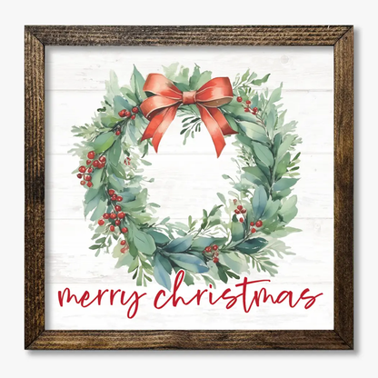 TIMBERLAND FRAME WREATH MERRY CHRISTMAS