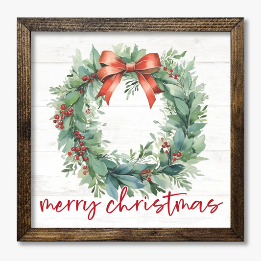 TIMBERLAND FRAME WREATH MERRY CHRISTMAS