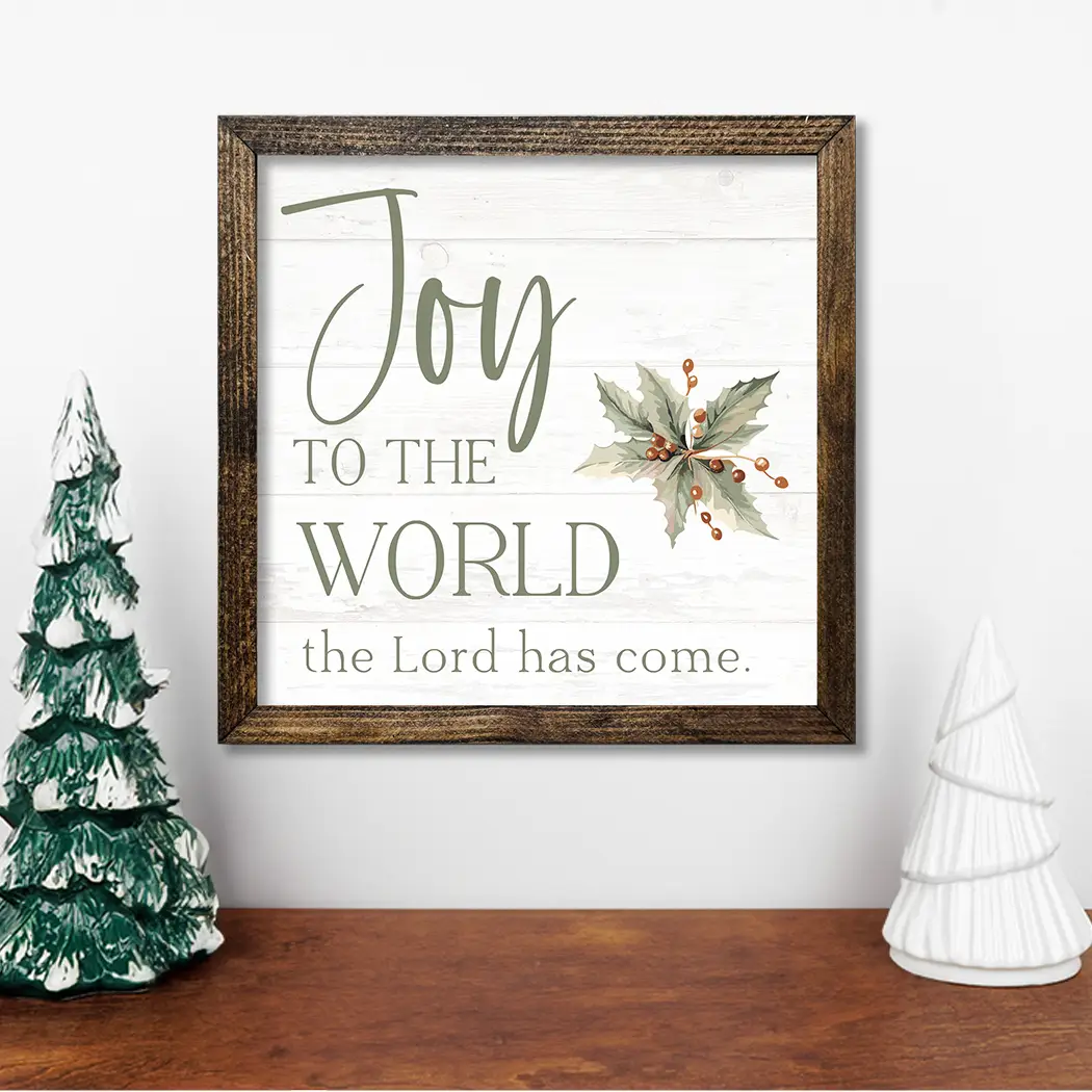 TIMBERLAND FRAME JOY TO THE WORLD THE LORD HAS COME