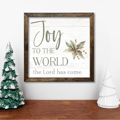 TIMBERLAND FRAME JOY TO THE WORLD THE LORD HAS COME