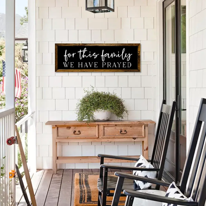 TIMBERLAND FRAME FOR THIS FAMILY WE HAVE PRAYED