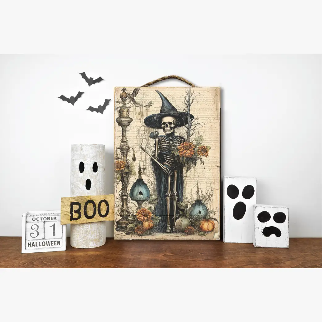 Vintage Skelton Witch