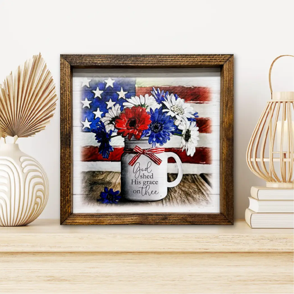 TIMBERLAND FRAME GOD SHED HIS GRACE MASON JAR