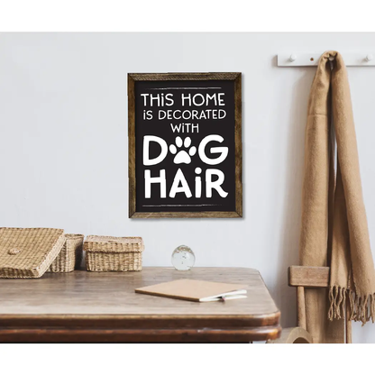 TIMBERLAND FRAME DECORATED WITH DOG HAIR