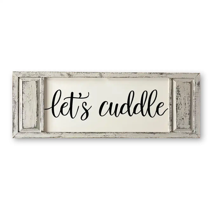 FRAMED CANVAS LETS CUDDLE