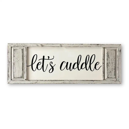 FRAMED CANVAS LETS CUDDLE
