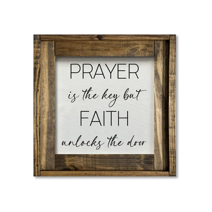 FRAMED CANVAS PRAYER IS THEY KEY