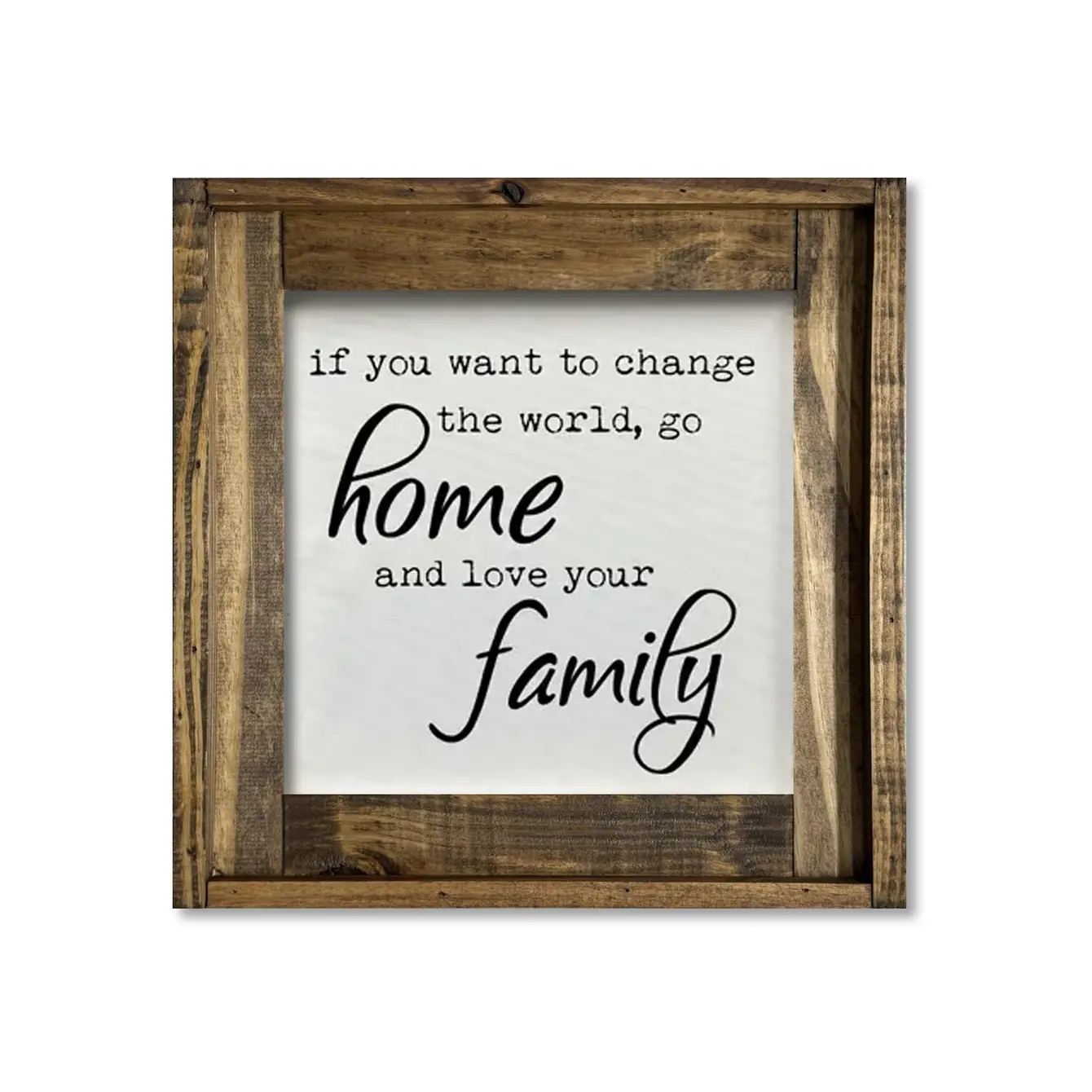FRAMED CANVAS IF YOU WANT TO CHANGE THE WORLD